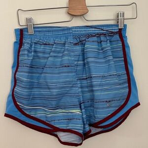 Nike Tempo Shorts Striped Blue and Maroon Size Small